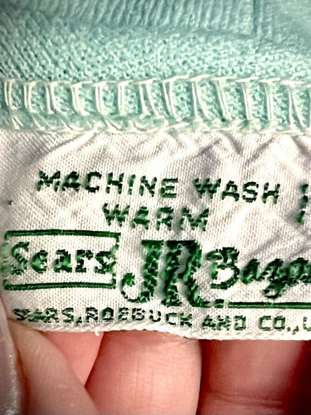 Vintage Sears Jr. Bazaar 60s Mod Mint Mini Dress Gold Buttons XS S - Picture 13 of 13